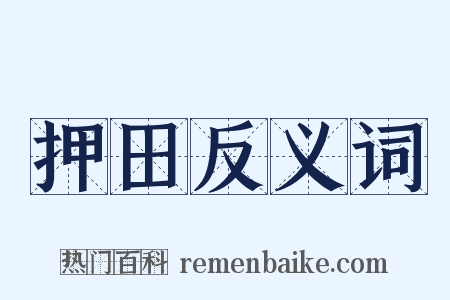 押田反义词是什么意思的图片